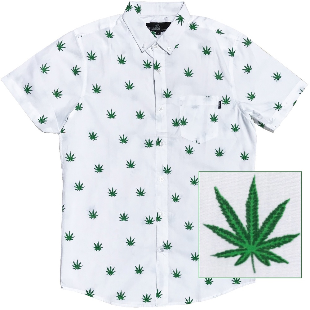 Cannabis button up shirt